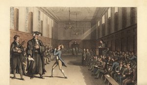Giovane studente che si diploma in una scuola per ragazzi da Thomas Rowlandson