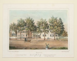 Residenza / del defunto George Dillwyn / del defunto Joseph Bloomfield (Burlington, NJ), da 14 vedute di Burlington da Thomas S. Sinclair