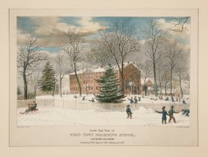 West-Town Boarding School (vista sud-est), Chester Co., Pa.
