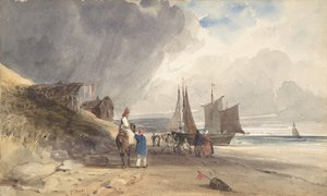 Figure su una spiaggia, Francia settentrionale da Thomas Shotter Boys
