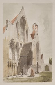 Architettura pittoresca a Parigi, Gand, Anversa, Rouen: Hospice des Vieillards, Gand, Belgio da Thomas Shotter Boys