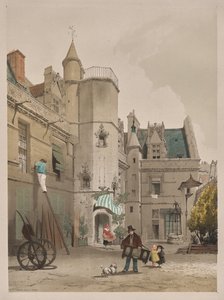 Architettura pittoresca a Parigi, Gand, Anversa, Rouen: Hôtel Cluny, Parigi da Thomas Shotter Boys
