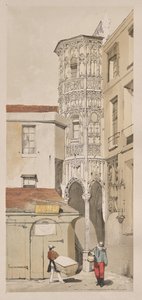 Architettura Pittoresca a Parigi, Gand, Anversa, Rouen: Hôtel de la Tremouille, Rue des Bourbonnois, Parigi da Thomas Shotter Boys