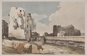 Architettura pittoresca a Parigi, Gand, Anversa, Rouen: Notre Dame, Parigi, dal Quai St. Bernard da Thomas Shotter Boys