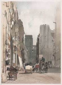 Architettura pittoresca a Parigi, Gand, Anversa, Rouen: Notre Dame, Parigi, 1839 da Thomas Shotter Boys