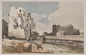 Architettura pittoresca a Parigi, Gand, Anversa, Rouen: Notre Dame, Parigi, dal Quai St. Bernard da Thomas Shotter Boys