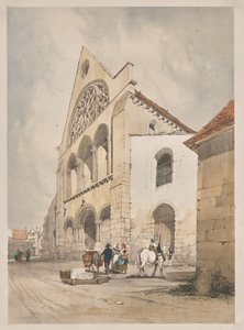 Architettura pittoresca a Parigi, Gand, Anversa, Rouen: St. Andre, Chartres, Francia da Thomas Shotter Boys