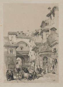Schizzi Pittoreschi in Spagna: Porta della Vivarrambla, Granada da Thomas Shotter Boys