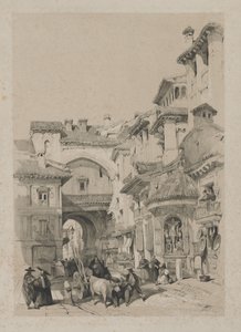 Schizzi pittoreschi in Spagna: Porta della Vivarrambla, Granada, 1837 da Thomas Shotter Boys