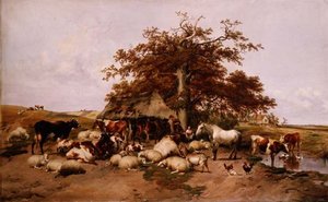 Il riposo di mezzogiorno da Thomas Sidney Cooper