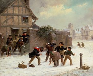 Battaglia di palle di neve
