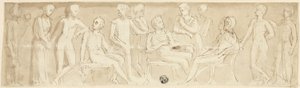 Disegno di fregio in stile classico da Thomas Stothard