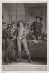 Oliver Cromwell che scioglie il Lungo Parlamento