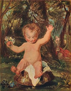 Puck, da un disegno ad acquerello di Stoddart, dopo Reynolds, 1789, 1903 da Thomas Stothard