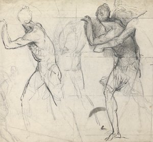 Schizzo di figure classiche in azione da Thomas Stothard