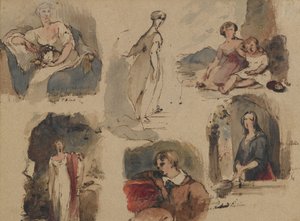 [Senza titolo] (Sei studi di figure) da Thomas Sully