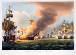 La battaglia di Trafalgar, 21 ottobre 1805, 1816 da Thomas Sutherland