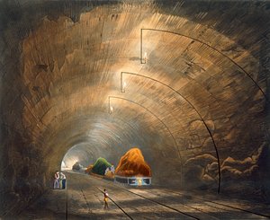 Il Tunnel, Liverpool e Manchester Railway da Thomas Talbot Bury