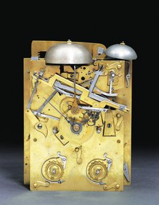 (dettaglio) di un orologio a mensola di Giacomo II con ripetizione a quarti, n. 166, c.1690-95 da Thomas Tompion
