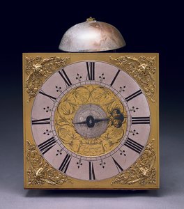 Quadrante quadrato di un orologio a pendolo di Carlo II, c.1680 da Thomas Tompion