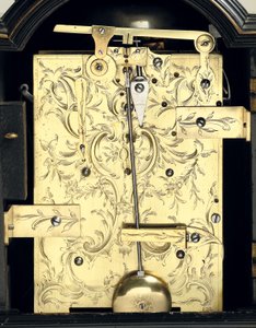 Dettaglio di un orologio da tavolo di Giorgio III, c.1770 da Thomas Wagstaff or Wagstaffe