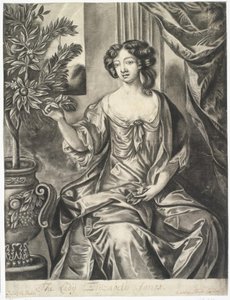 Signora con vaso di fiori; La signora Elisabeth Jones dopo Sir Peter Lely da Thomas Watson