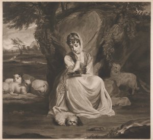 Mrs. Frances Ann Crewe come Santa Genoveffa da Thomas Watson