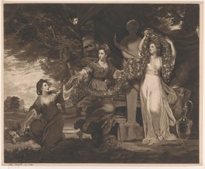 Ritratto di Barbara Beresford, Elizabeth Gardiner e Anne Townshend come le tre Grazie