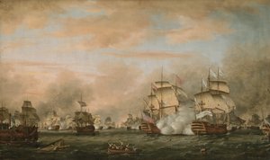 La battaglia delle Saintes, 9-12 aprile 1782 da Thomas Whitcombe