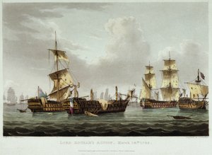 La battaglia navale guidata da Lord William Hotham (1736-1813), il 14 marzo