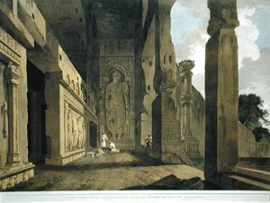Il portico di un tempio scavato sull