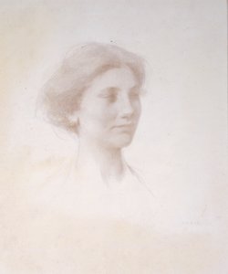 Testa di una Ragazza, c.1909 da Thomas Wilmer Dewing