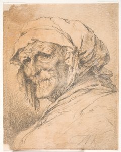 Testa di una vecchia donna da Thomas Worlidge