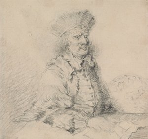 Rembrandt con un cappello di pelliccia da Thomas Worlidge