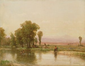 Accampamento sul fiume Platte da Thomas Worthington Whittredge