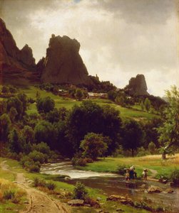 Pastorale estiva (Vista di Kallenfels) 1853 da Thomas Worthington Whittredge
