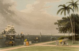 Veduta di Calcutta dal Garden Reach, 1810 da Thomas und William Daniell