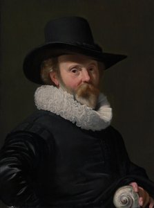 Ritratto di un uomo con una conchiglia da Thomas de Keyser