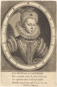 Luisa di Lorena da Thomas de Leu after François Quesnel
