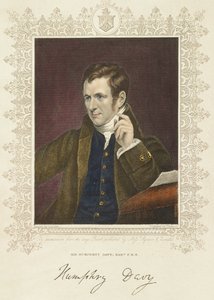 Humphry Davy, chimico e inventore britannico, 1801 da Thomson