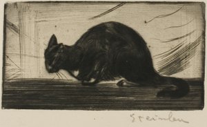 Gatto che inarca la schiena da Théophile Alexandre Pierre Steinlen