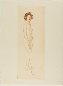 Modello in piedi da Théophile Alexandre Pierre Steinlen