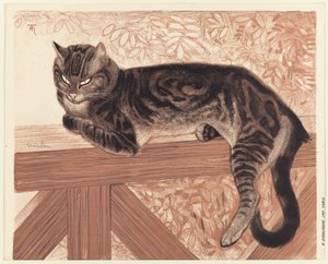 Estate: Gatto sulla balaustra da Théophile Alexandre Pierre Steinlen