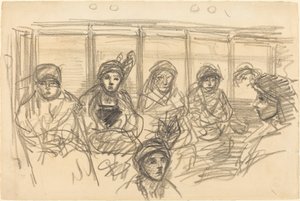 Cavalieri sulla metropolitana, c. 1890 da Théophile Alexandre Steinlen
