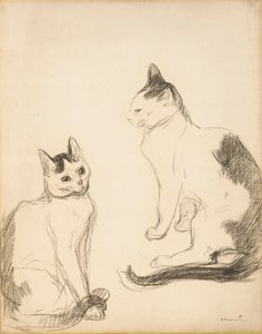 I due gatti da Théophile Alexandre Steinlen