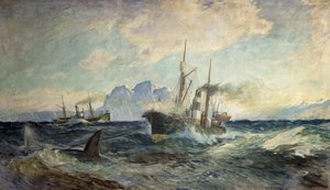 Duncan Grey e Nancy Grey in battaglia con la balena da Thorolf Holmboe