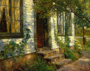 Sole sul muro della vecchia casa, Fredriksvern da Thorolf Holmboe