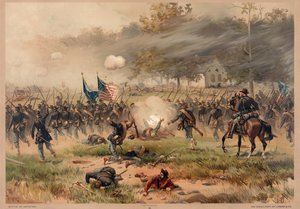 Battaglia di Antietam, pub. L Prang & Co.