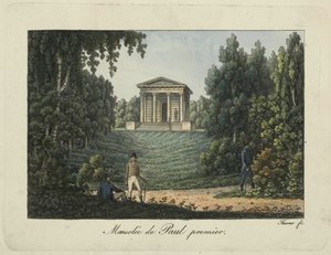Il Tempio di Paolo I o il Mausoleo di Paolo I nel Parco di Pavlovsk, anni 1810