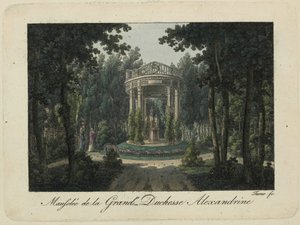 Il monumento alla Granduchessa Alexandra Pavlovna a Pavlovsk